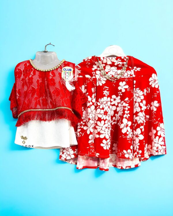 Girls' mesh top, size 12-13-14 years, floral print, perfect for parties