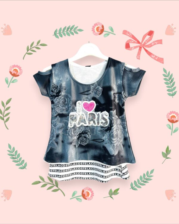 Girls' high-low top, size 1years, floral print, perfect for parties
