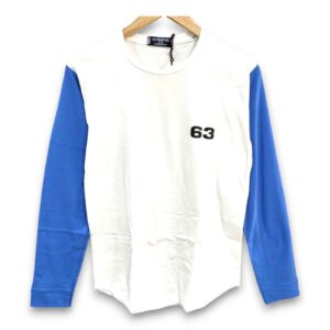 Plain blue full sleeve t-shirt for men and women, minimalist design, ₹199