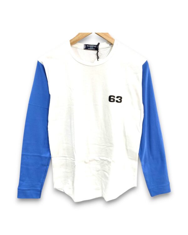 Plain blue full sleeve t-shirt for men and women, minimalist design, ₹199