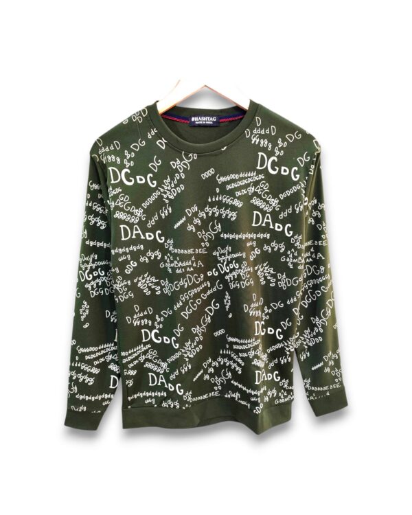 Trendy Printed Dark Green Full Sleeve T-Shirt | ₹199