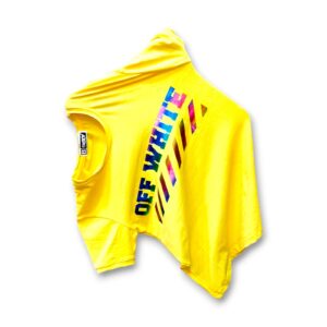Printed yellow half-sleeve t-shirt for men, vibrant design, party wear