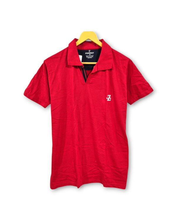 Men's Lite Red Polo Half-Sleeve T-Shirt Under ₹199