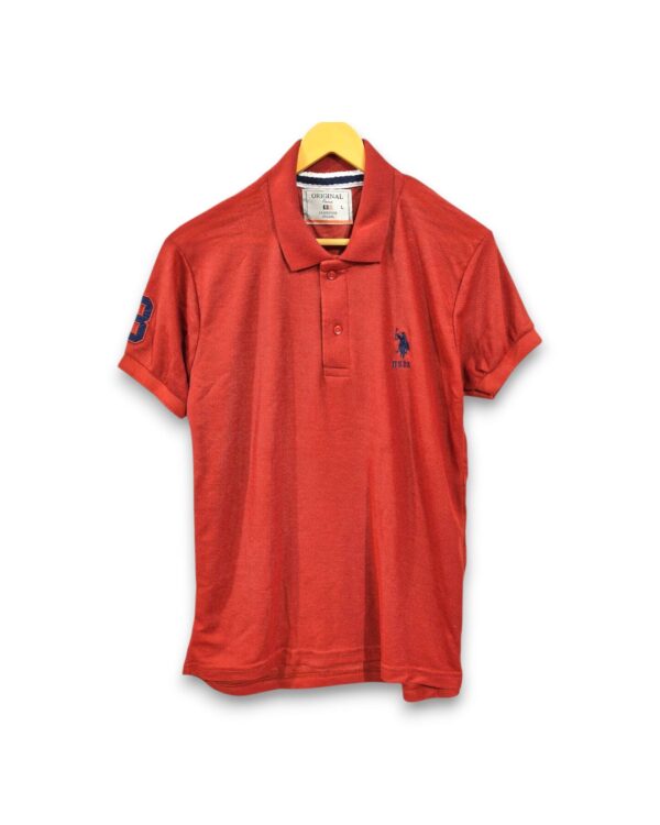 Men's Red Polo Half-Sleeve T-Shirt under ₹199 - Bright and Comfortable