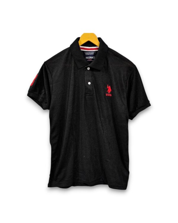 Men's Black Polo Half-Sleeve T-Shirt under ₹199 - Comfortable and Trendy