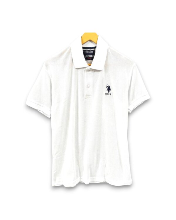 Men's White Polo Half-Sleeve T-Shirt under ₹199 - Comfortable and Classic