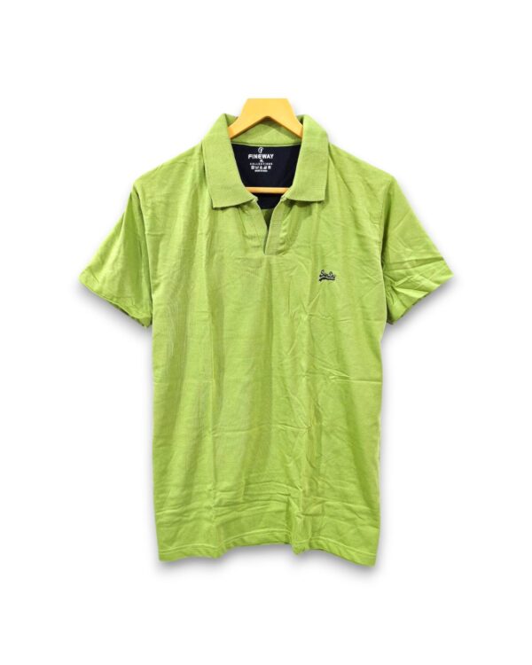 Men's Pista Green Polo Half-Sleeve T-Shirt under ₹199 - Comfortable and Trendy