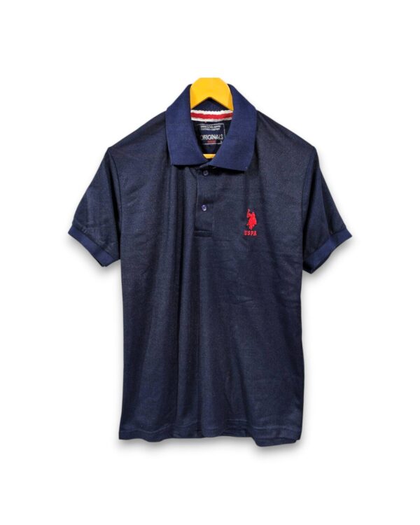 Men's Dark Blue Polo Half-Sleeve T-Shirt under ₹199 - Stylish and Comfortable