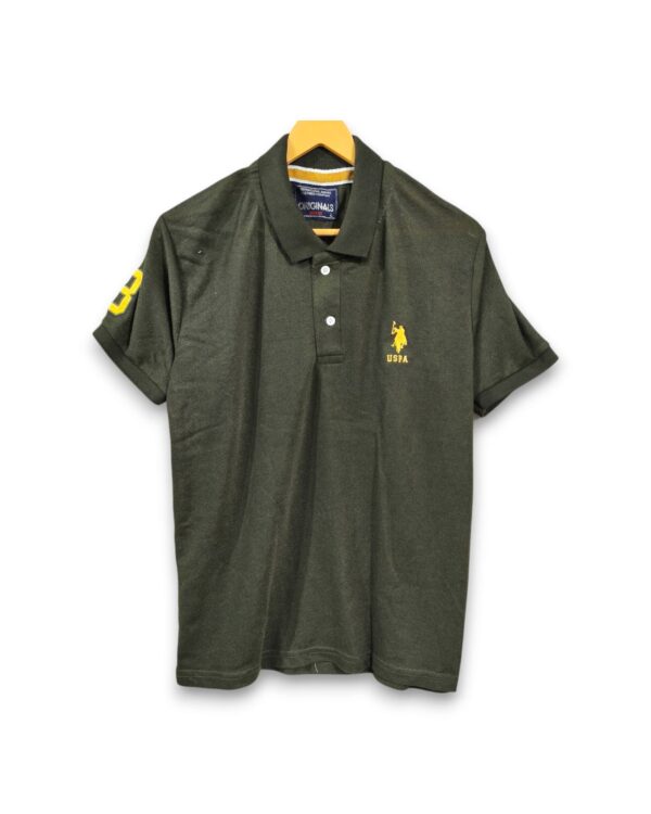 Men's Green Polo Half-Sleeve T-Shirt under ₹199 - Comfortable and Stylish