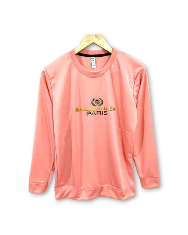 Trendy Printed Baby Pink Full Sleeve T-Shirt | ₹199