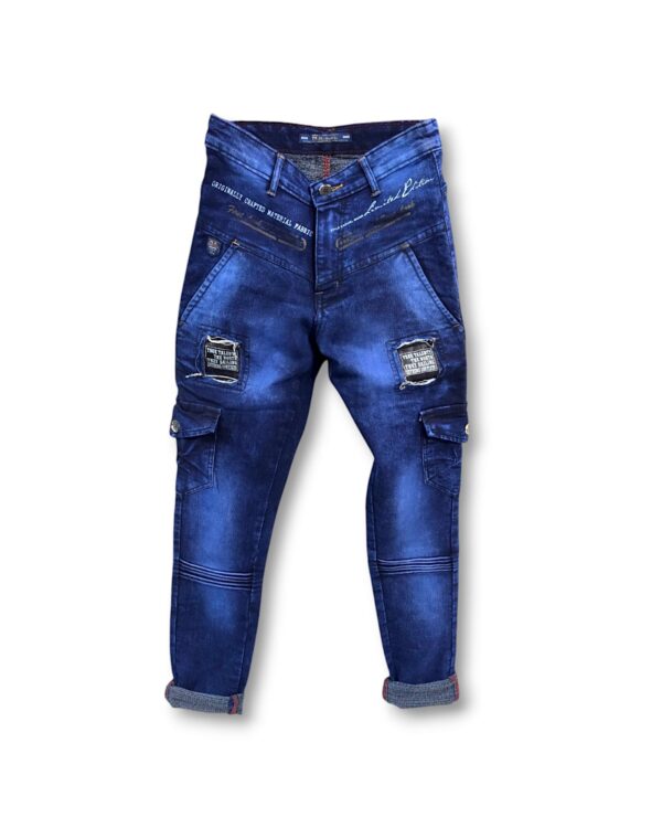 Men's Six-Pocket Cargo Joggers in Blue under ₹299 - Trendy and Functional