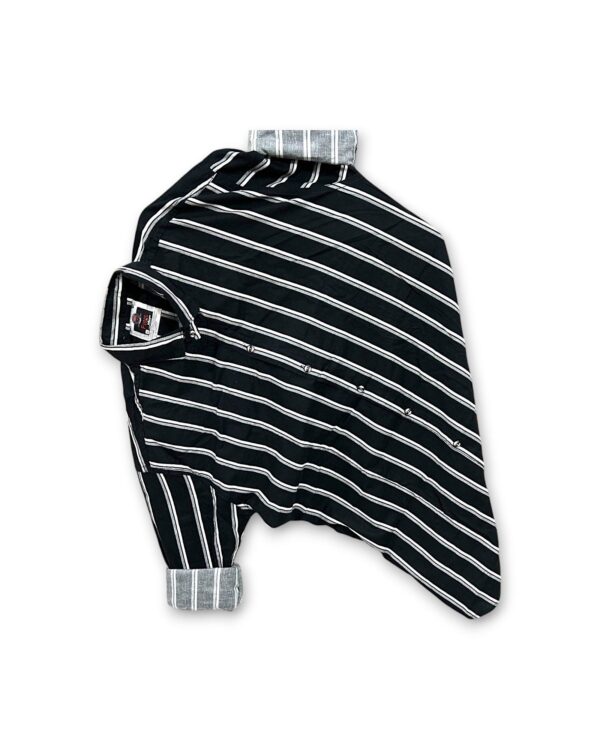 Black & White Striped Shirt for Men – Sleek & Modern