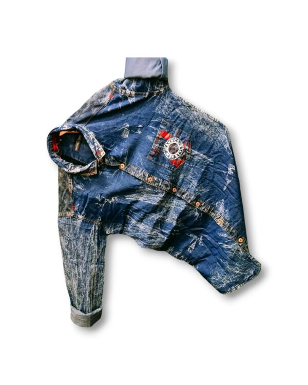 Slim fit denim shirt for men – premium cotton, full sleeves