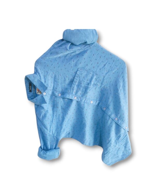 Men’s Blue printed full sleeve shirt – elegant and versatile