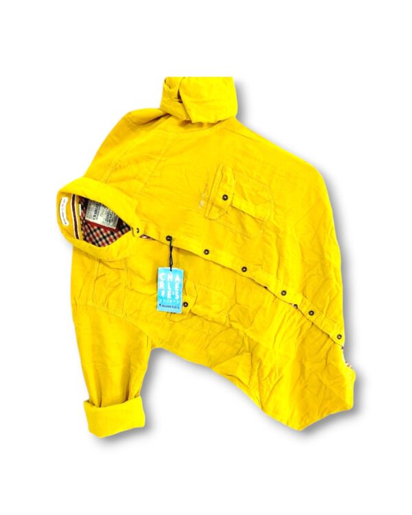 Jet Yellow Plain Shirt for Men – Sleek & Timeless