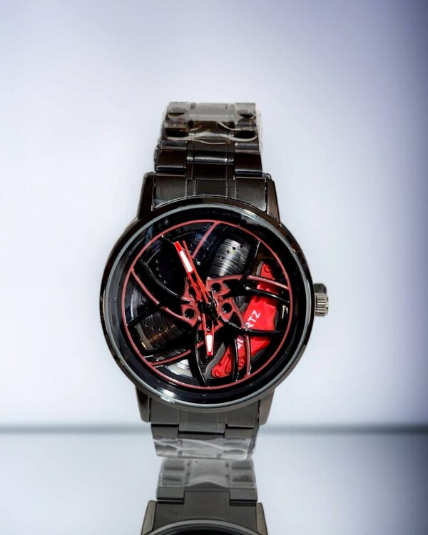 Red & Black Rotating Dial Watch for Weddings