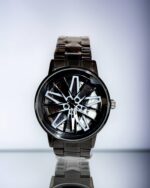 Vintage Black Rotating Dial Watch for Retro Lovers