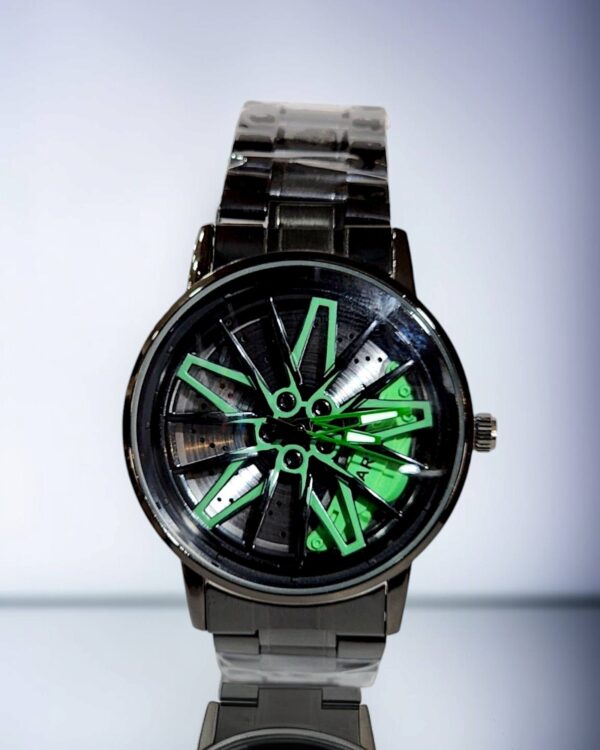 Trendy Black Rotating Dial Watch for Women