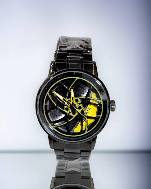 Luxury Black Rotating Dial Watch for Couples