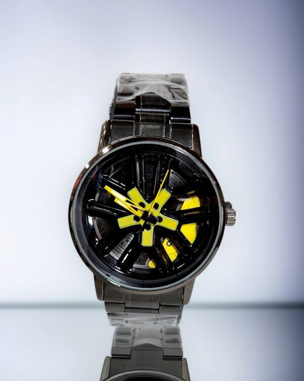 Stylish Black Rotating Dial Watch for Teens