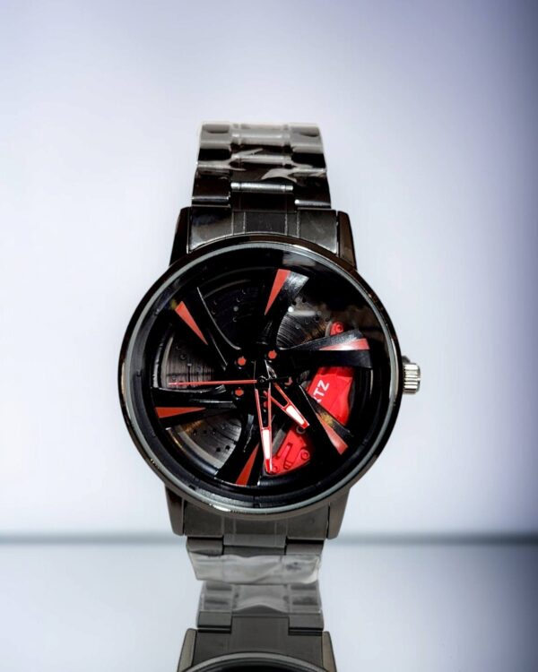 Sleek Black Rotating Dial Watch for Everyday Wear