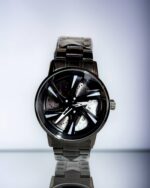 Black Rotating Dial Watch for Retro Lovers