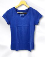 Royal Blue Half Sleeve Cotton Ladies T-Shirt