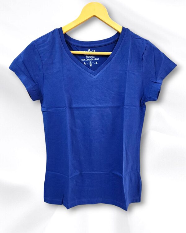 Royal Blue Half Sleeve Cotton Ladies T-Shirt