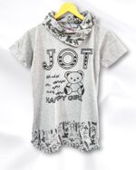 Steel Grey Off-Shoulder Cotton Ladies T-Shirt