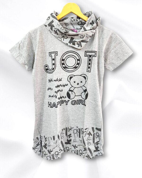 Steel Grey Off-Shoulder Cotton Ladies T-Shirt