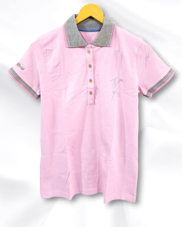 Coral Pink Cropped Cotton Ladies T-Shirt