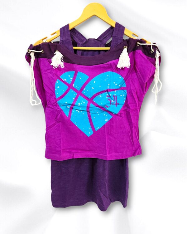 Dark Purple Half Sleeve Ladies T-Shirt