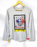 Grey Oversized Cotton Ladies T-Shirt