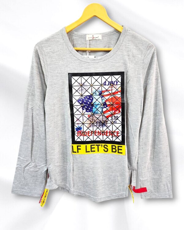 Grey Oversized Cotton Ladies T-Shirt