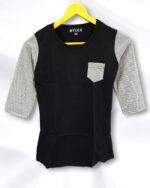 Black Full Cotton Ladies T-Shirt
