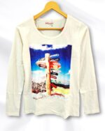 White Cotton Ladies T-Shirt