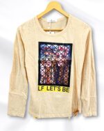 Cream Cotton Ladies T-Shirt