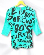 Blue Printed Cotton Ladies T-Shirt